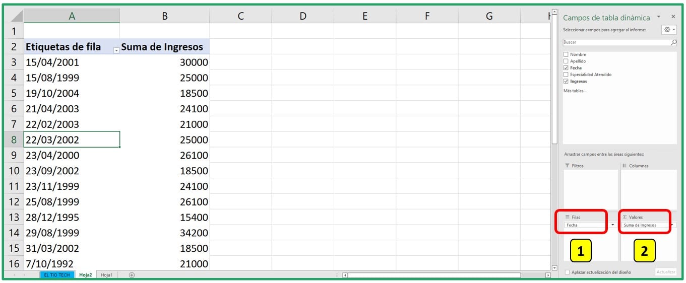 💻 Agrupar fechas por años, trimestres, meses y días en Tablas Dinámicas