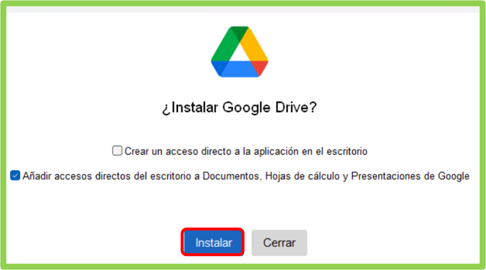 Instalar Google Drive