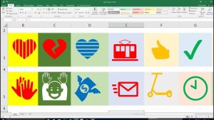 Uso de iconos emoticones en Excel