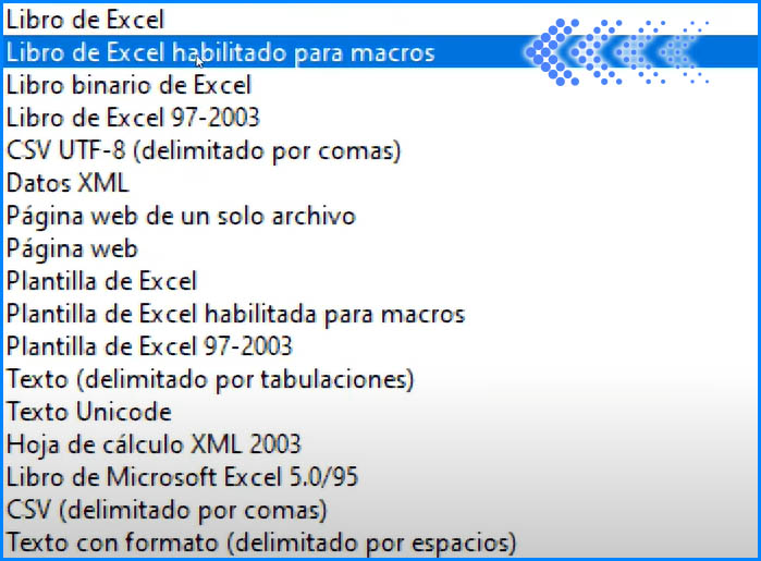 Libro de Excel habilitado para macros