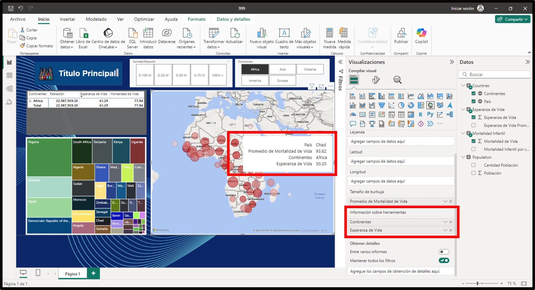 Aplicar Formato Condicional a la Visualización de Tipo Mapa en Power Bi