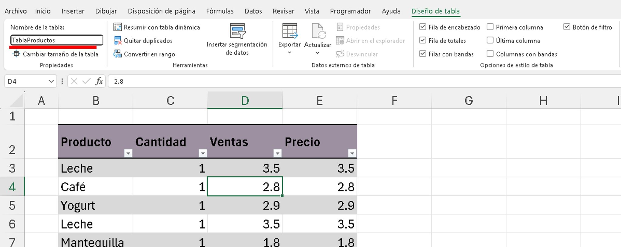 Dar Estilo y Formato como Tabla en Excel 🖍️